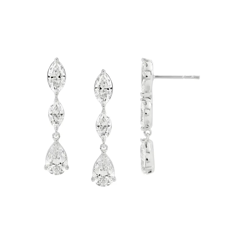 עגיל תלוי מוט פרפר