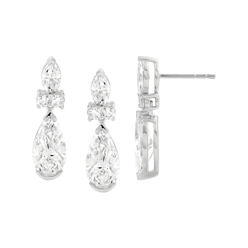 עגיל תלוי מוט פרפר