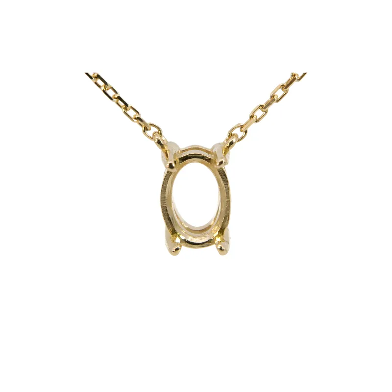 שרשרת תליון אובל לשיבוץ